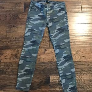 Camo skinny leg jeans